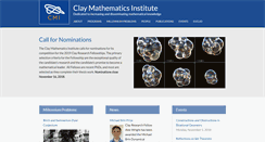 Desktop Screenshot of claymath.org